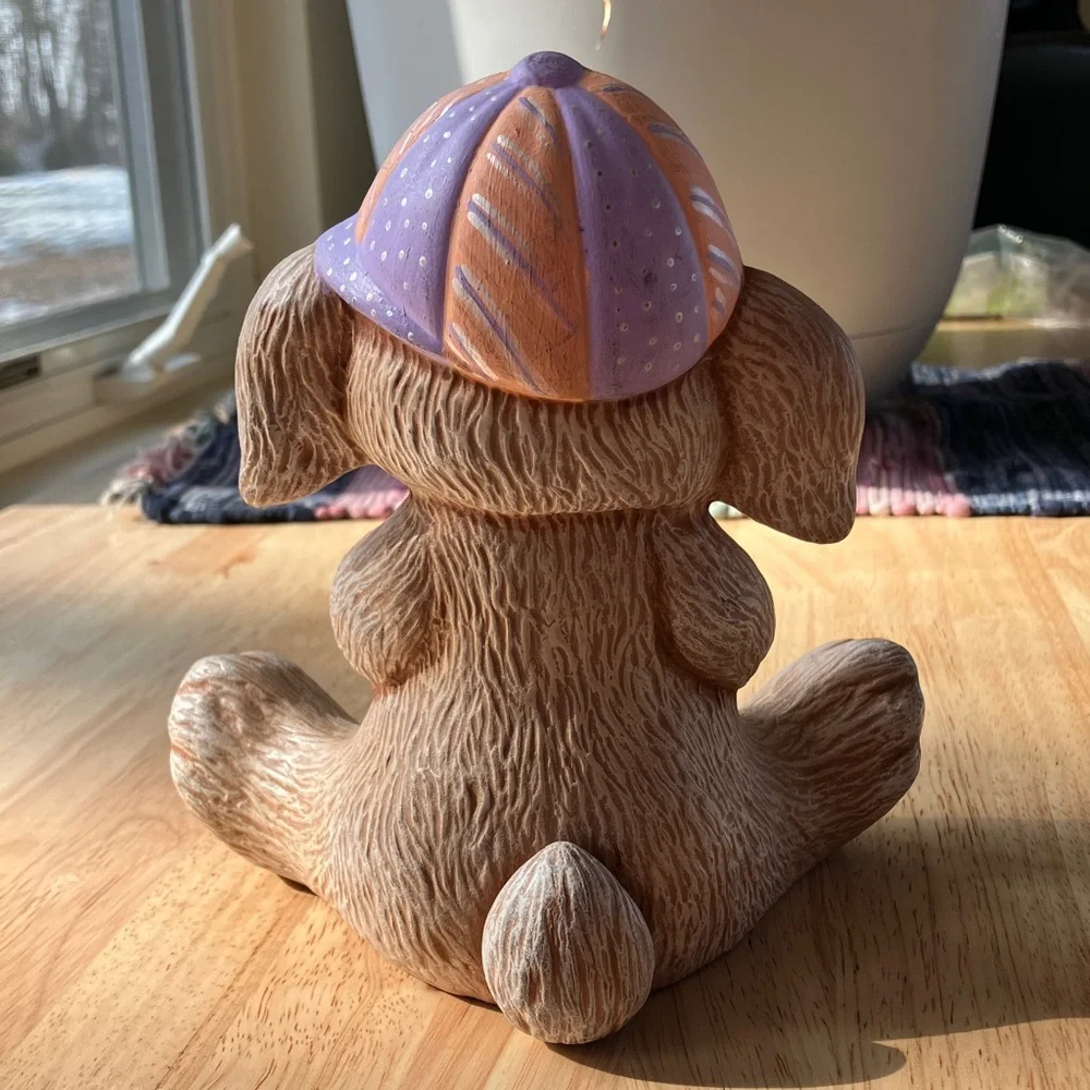 CERAMIC BUNNY DECORATIONS HAND-PAINTED. EXCELLENT CONDITION